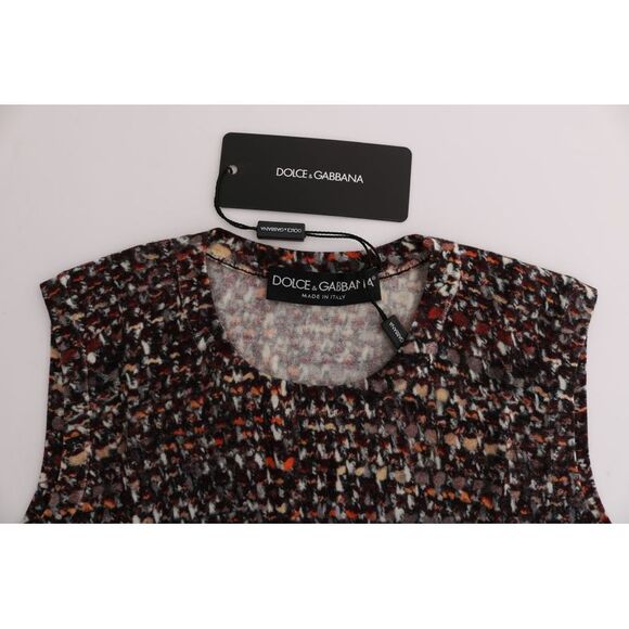 Dolce & Gabbana Sleeveless Knit Top Abstract Pattern Women Multicolor Tops & - Picture 5 of 6